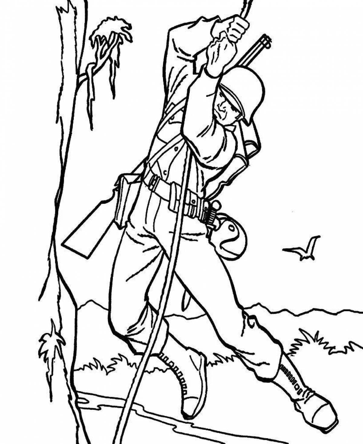 Glowing war coloring page
