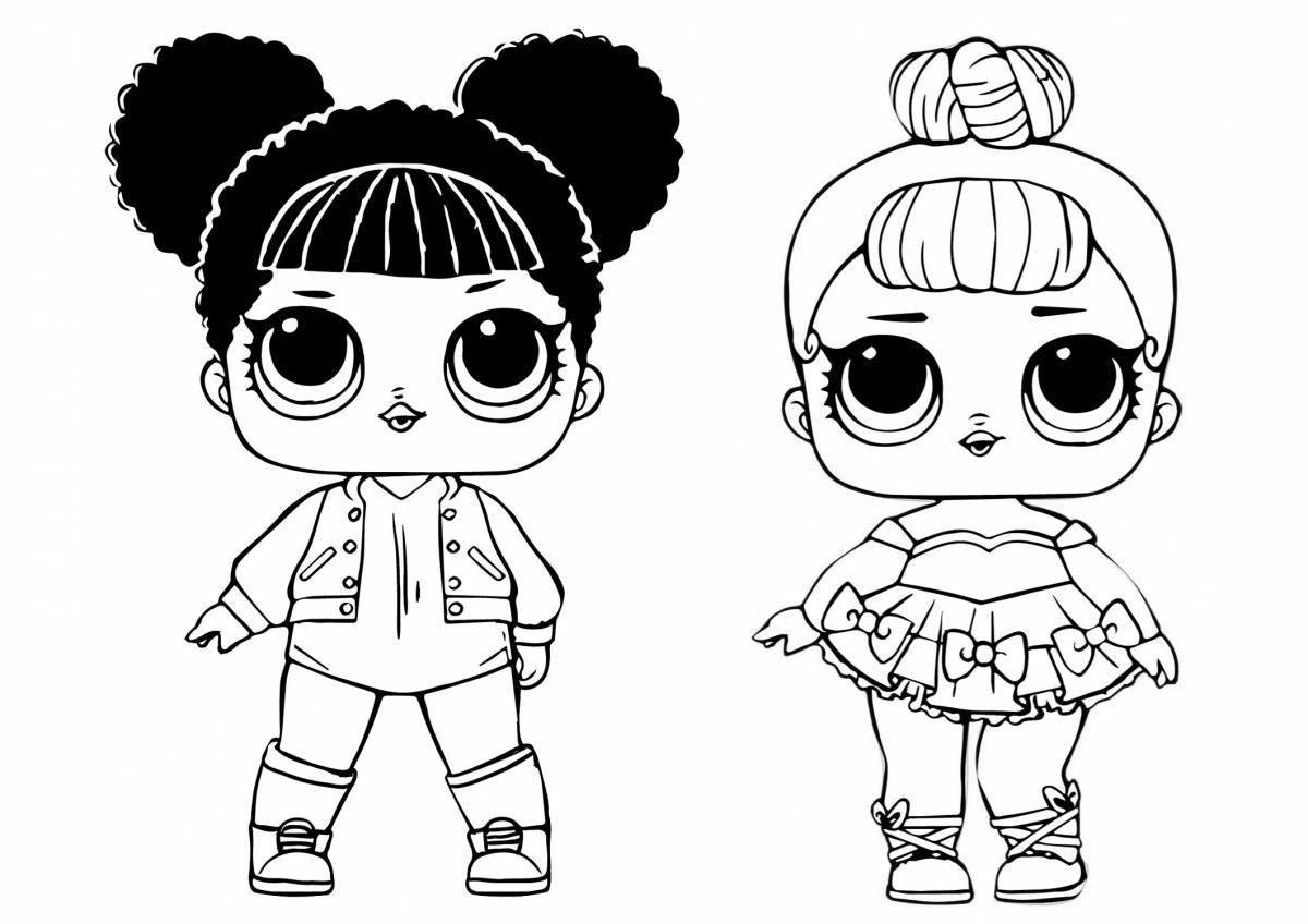 Radiant coloring page lol boy and girl