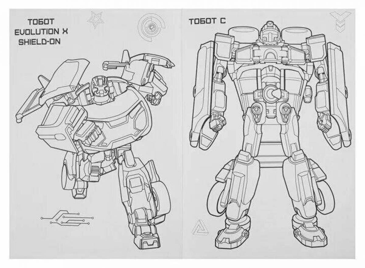 Outstanding tobots and athlones coloring pages