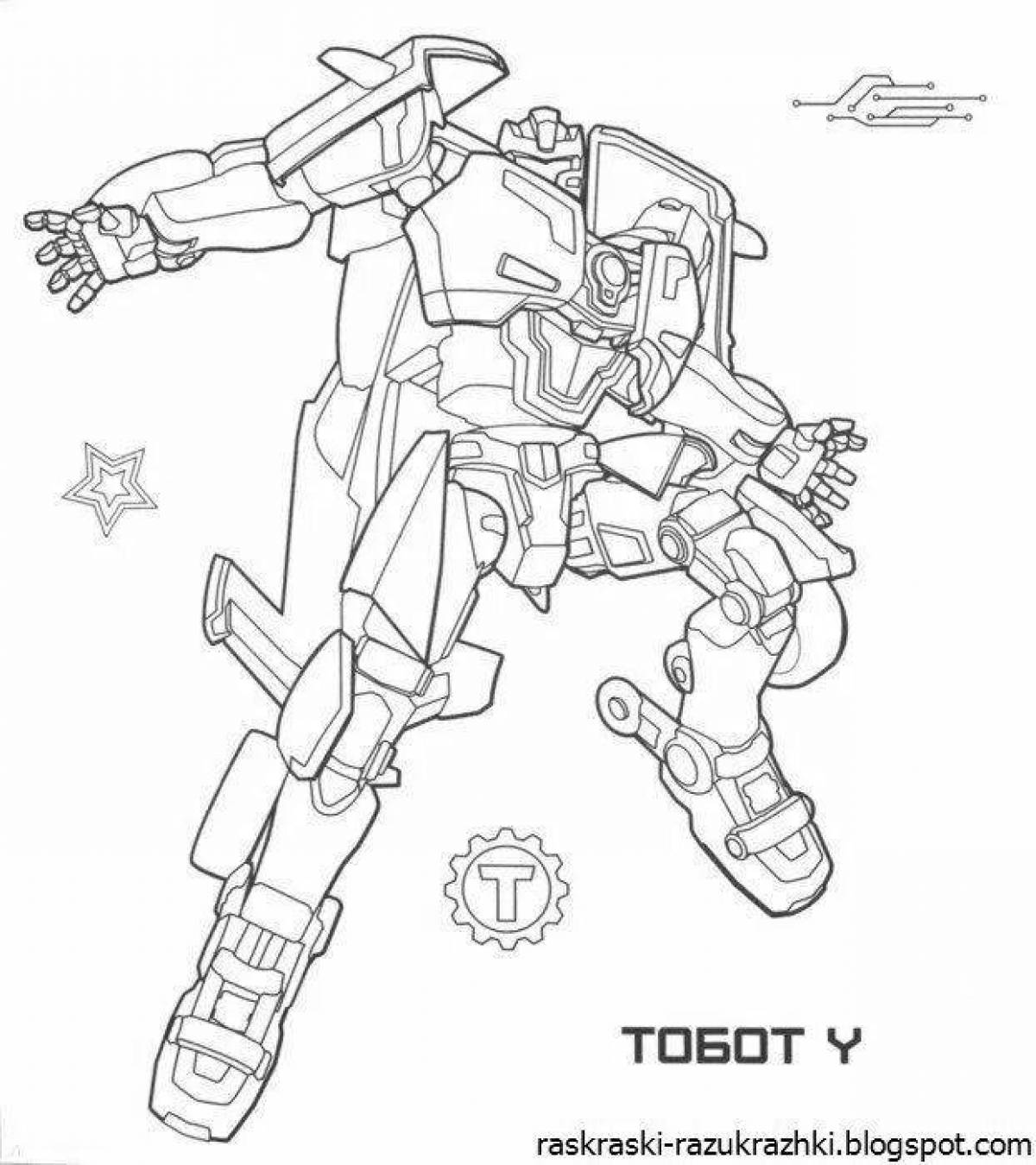 Colorific coloring page tobots and athlones