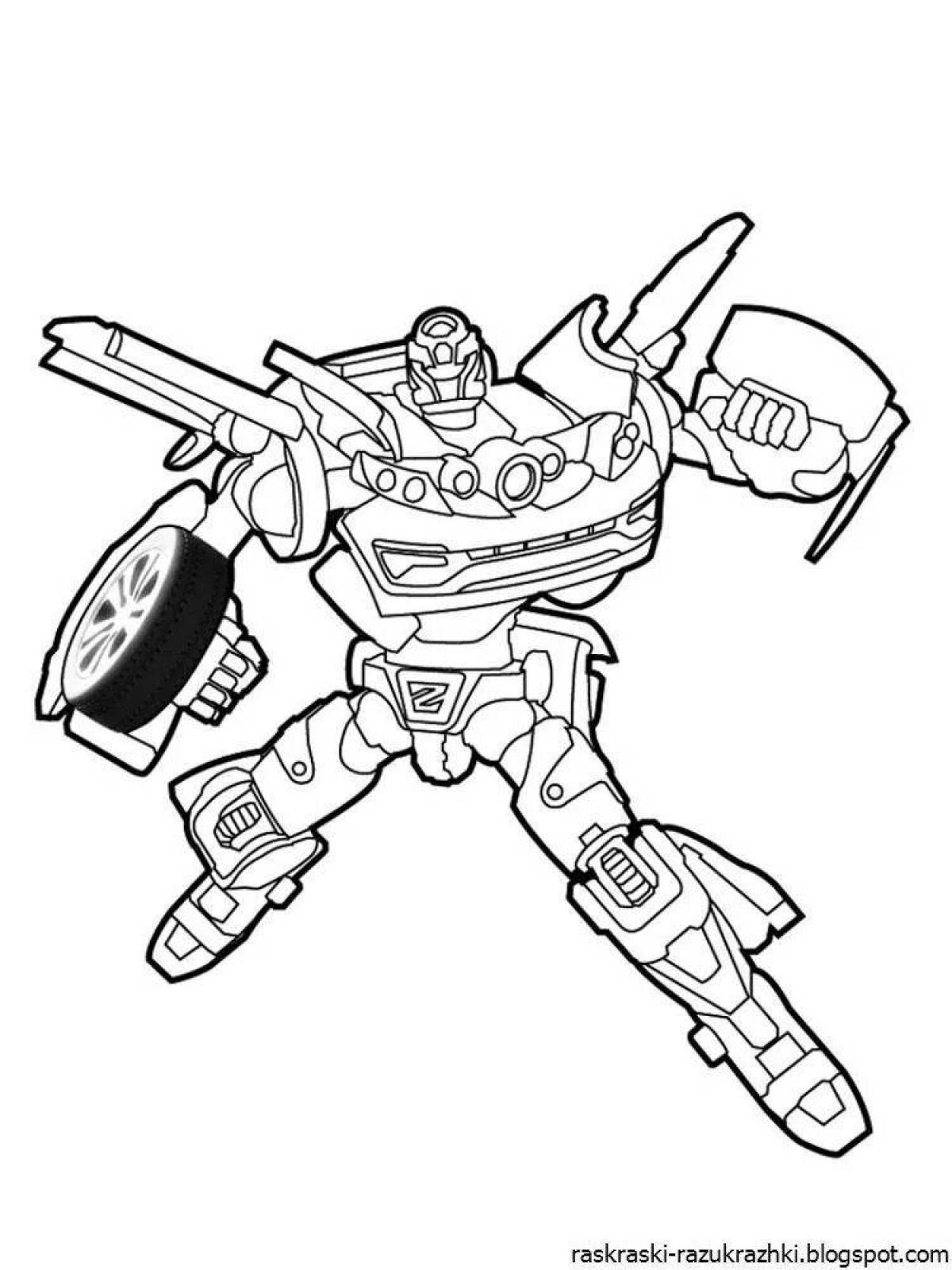 Radiant coloring page tobots and athlones