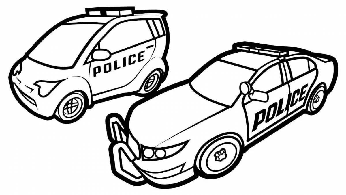 Intriguing coloring of the police car