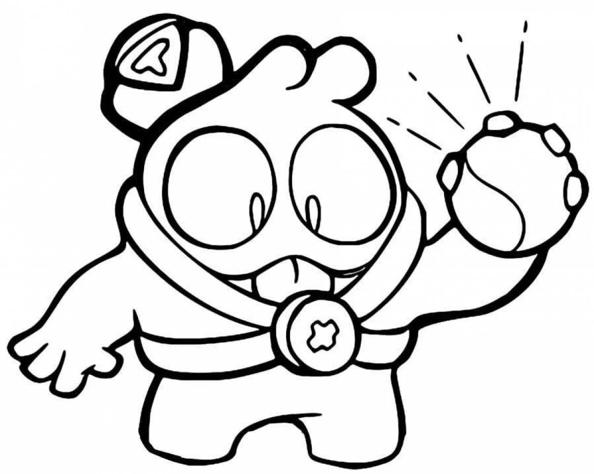 Radiant coloring page squiek from brawl stars