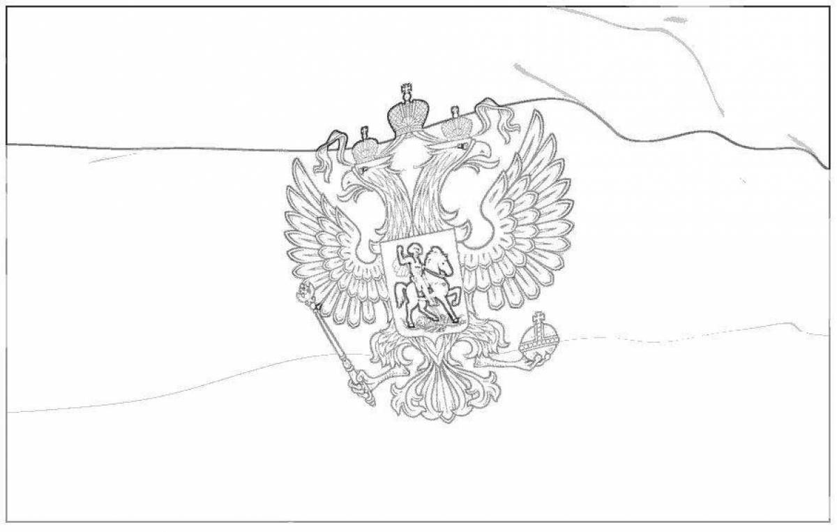 Royal flag and coat of arms of Russia
