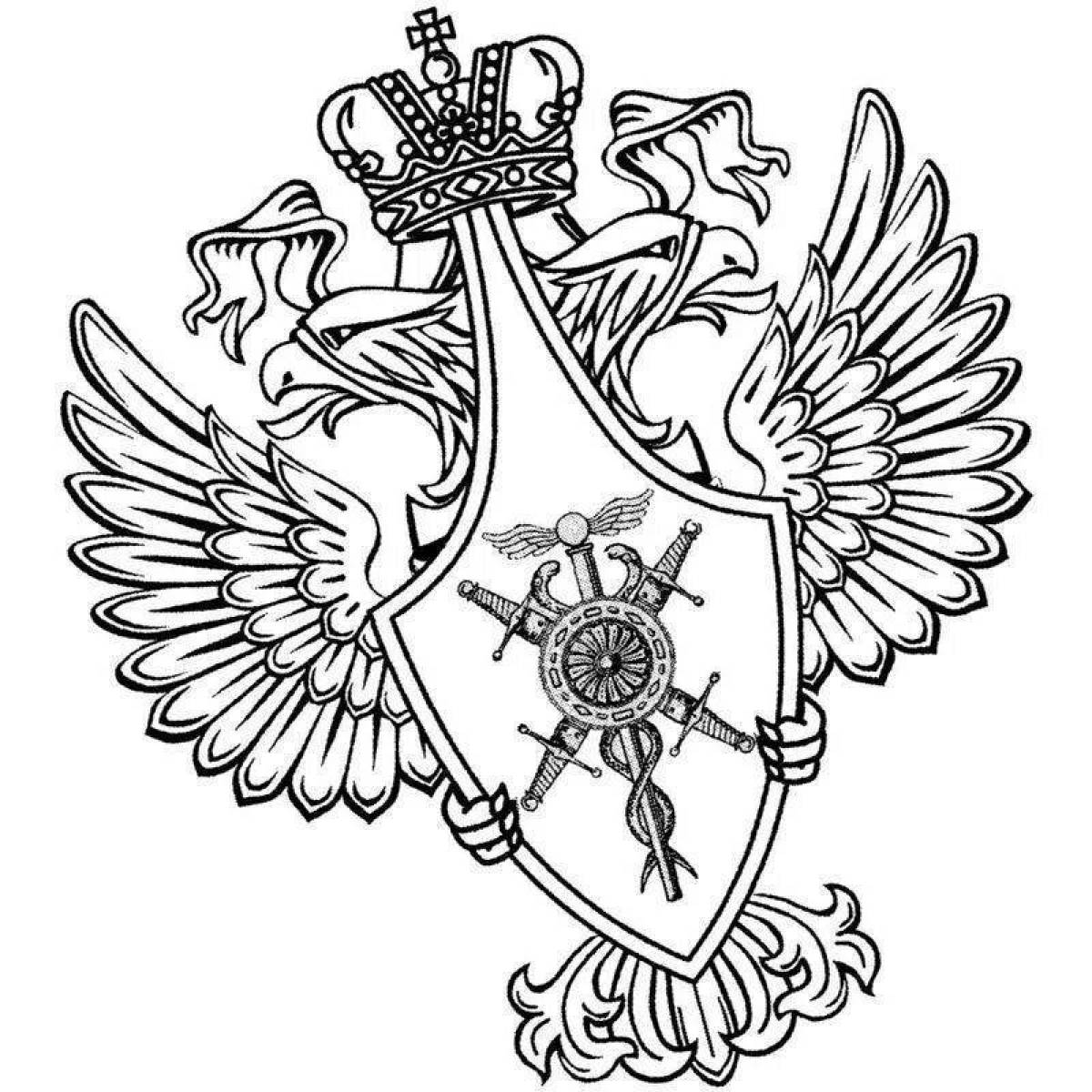 Grand flag and coat of arms of Russia