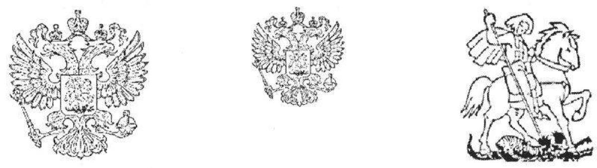 Rich flag and coat of arms of Russia