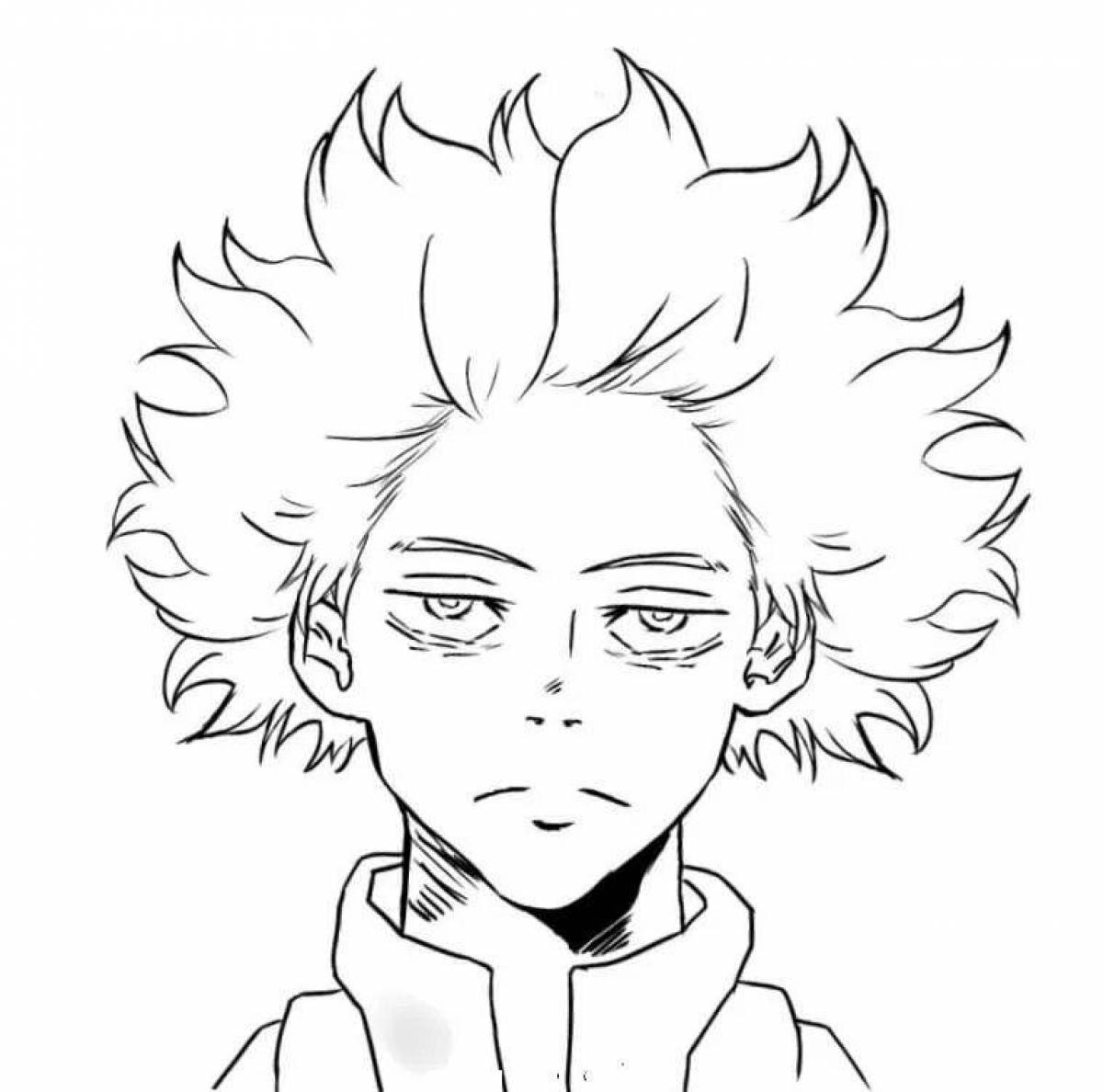 My hero academia awesome coloring page