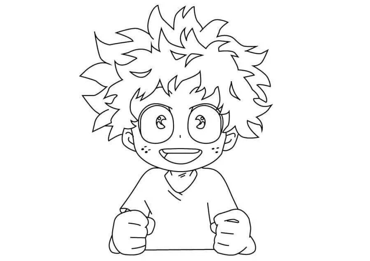 Glorious my hero academia coloring page