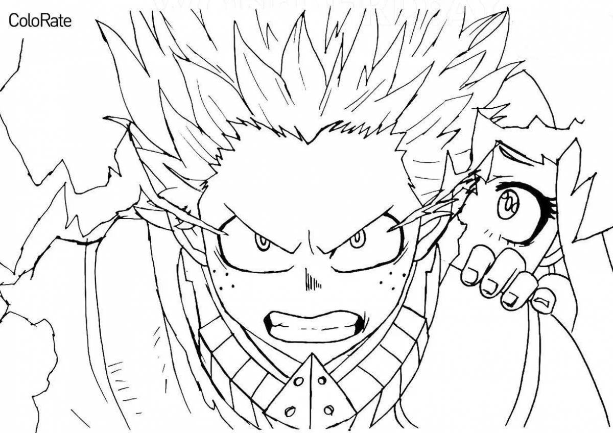My hero academia cute coloring page