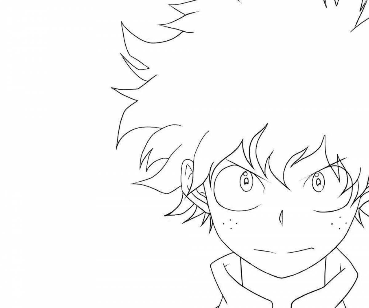 My hero academia coloring page charm