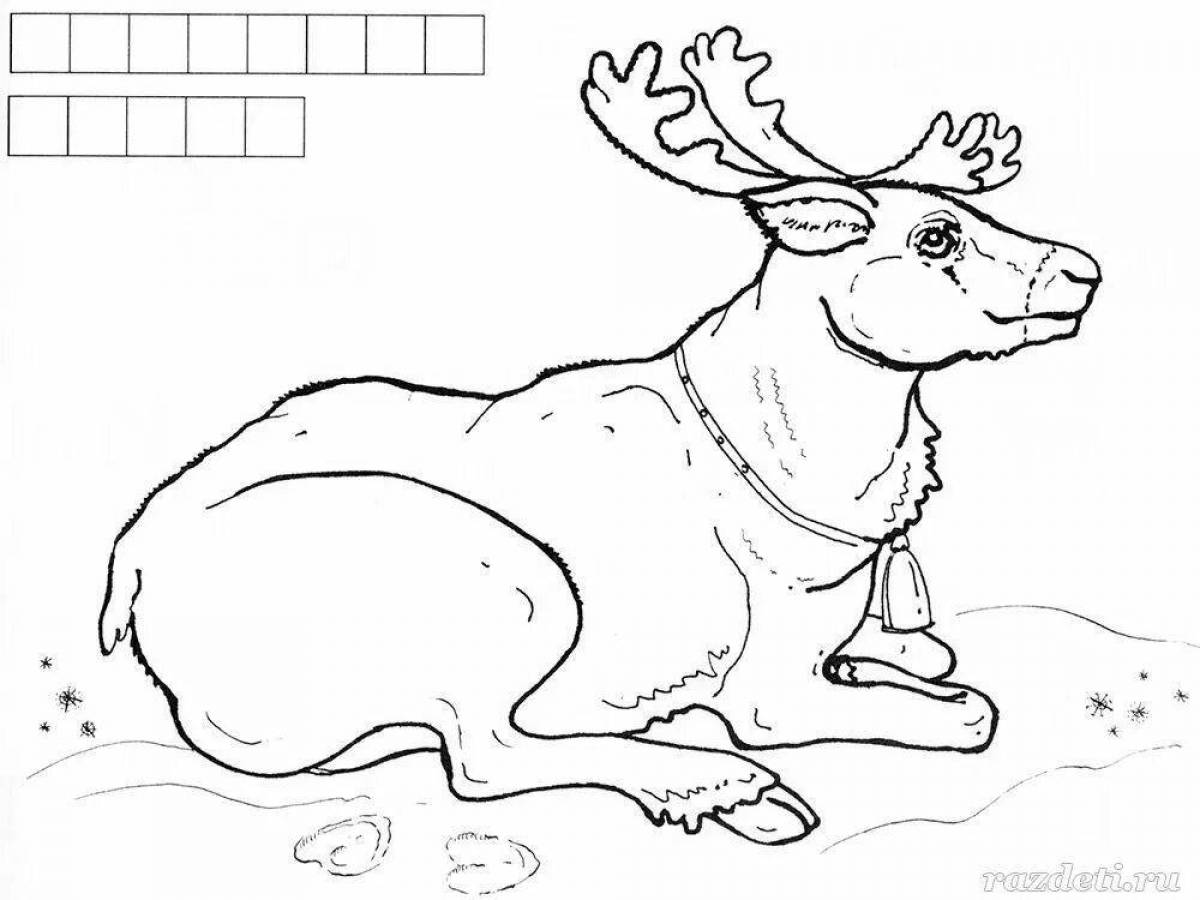 Amazing coloring pages animals of the north
