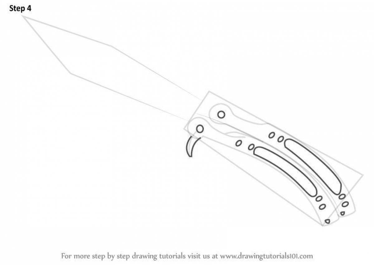 Attractive coloring of the butterfly knife from standoff 2