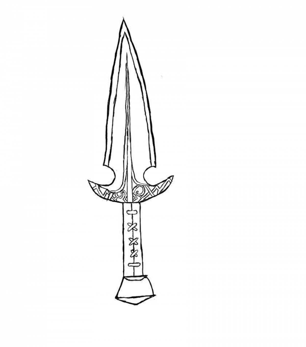 Butterfly knife grand coloring page from standoff 2