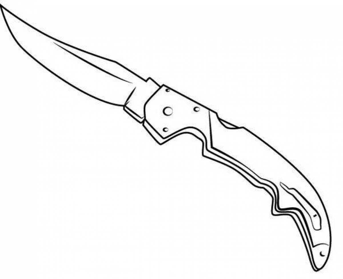 Elegant coloring of butterfly knife from standoff 2
