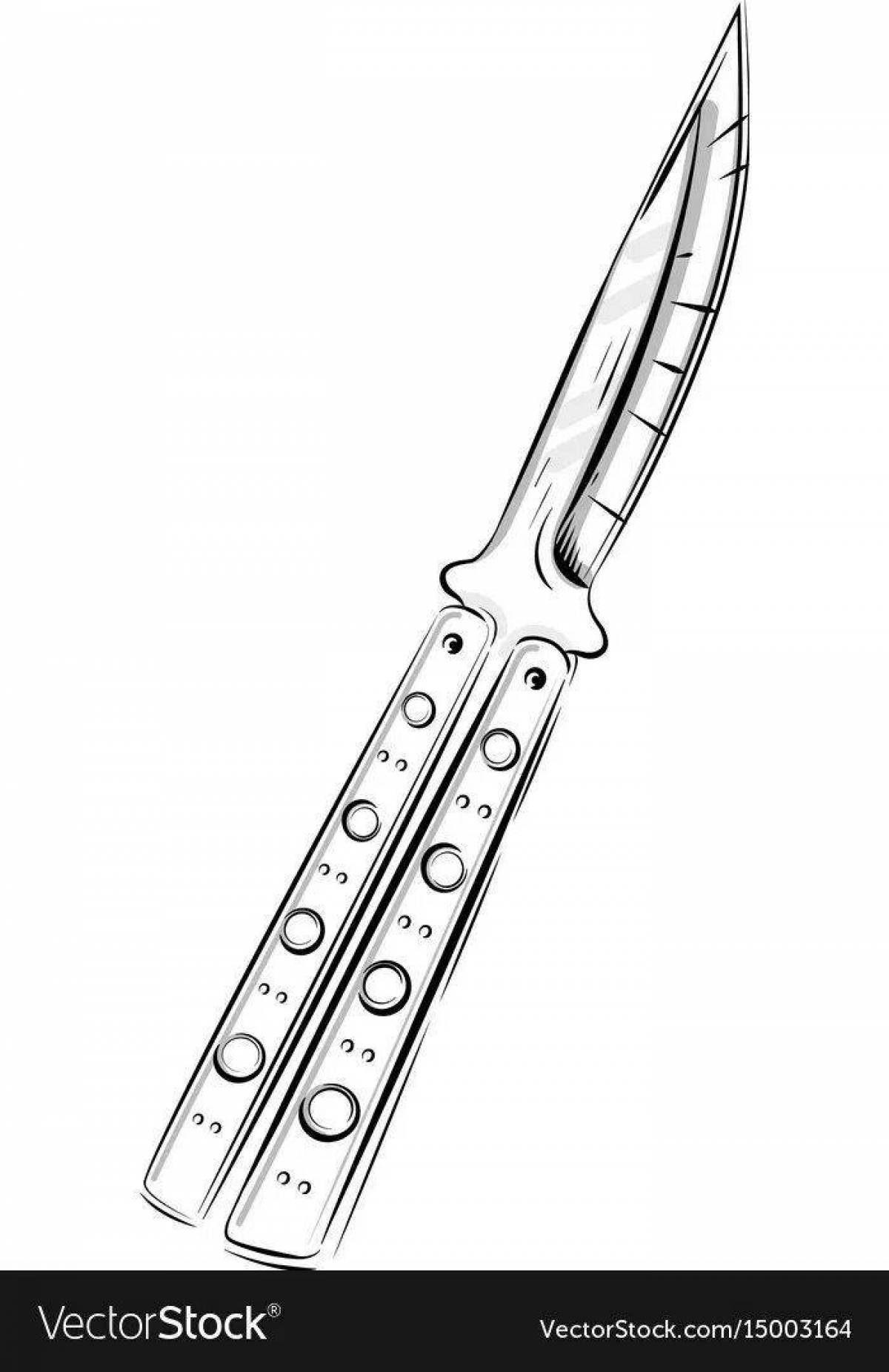Delicate coloring of the butterfly knife from standoff 2