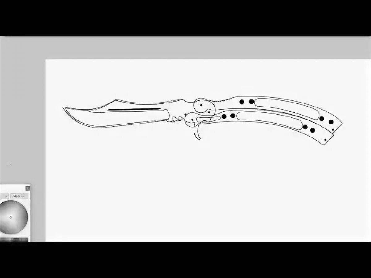 Magic coloring knife-butterfly from standoff 2