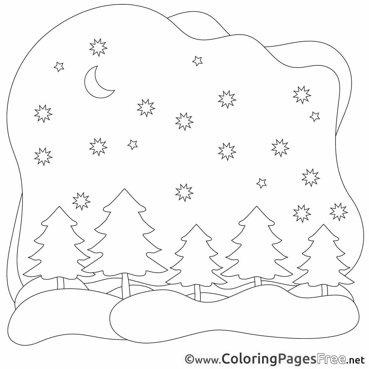 Attractive blizzard coloring page