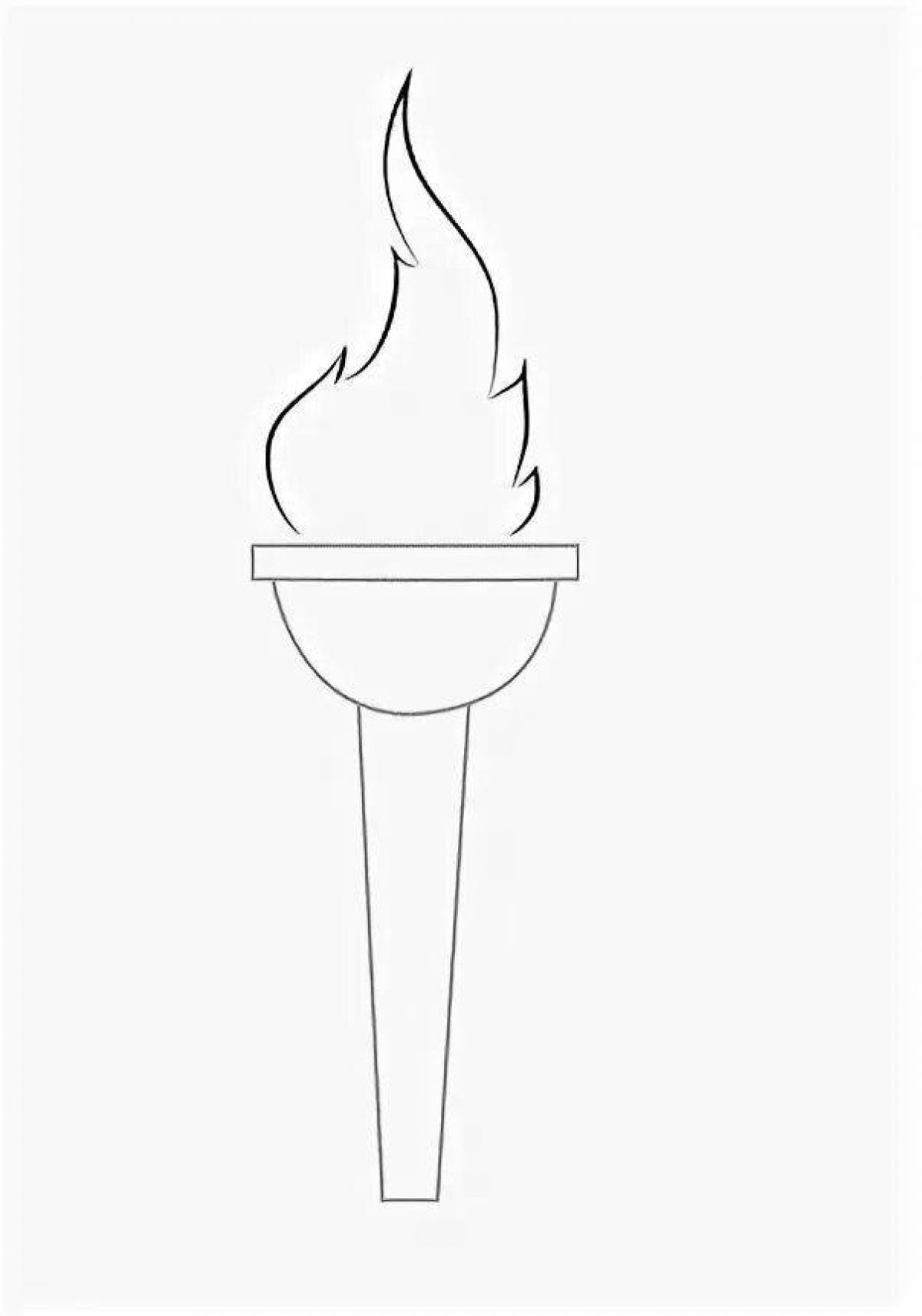Magic torch coloring page