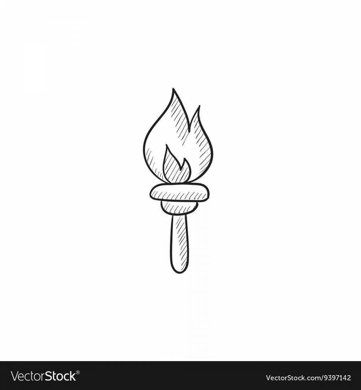 Mystic torch coloring page