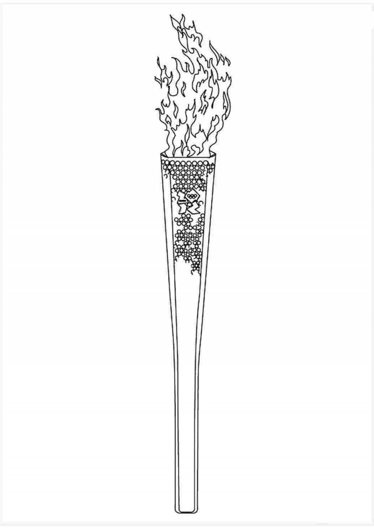 Fat torch coloring page