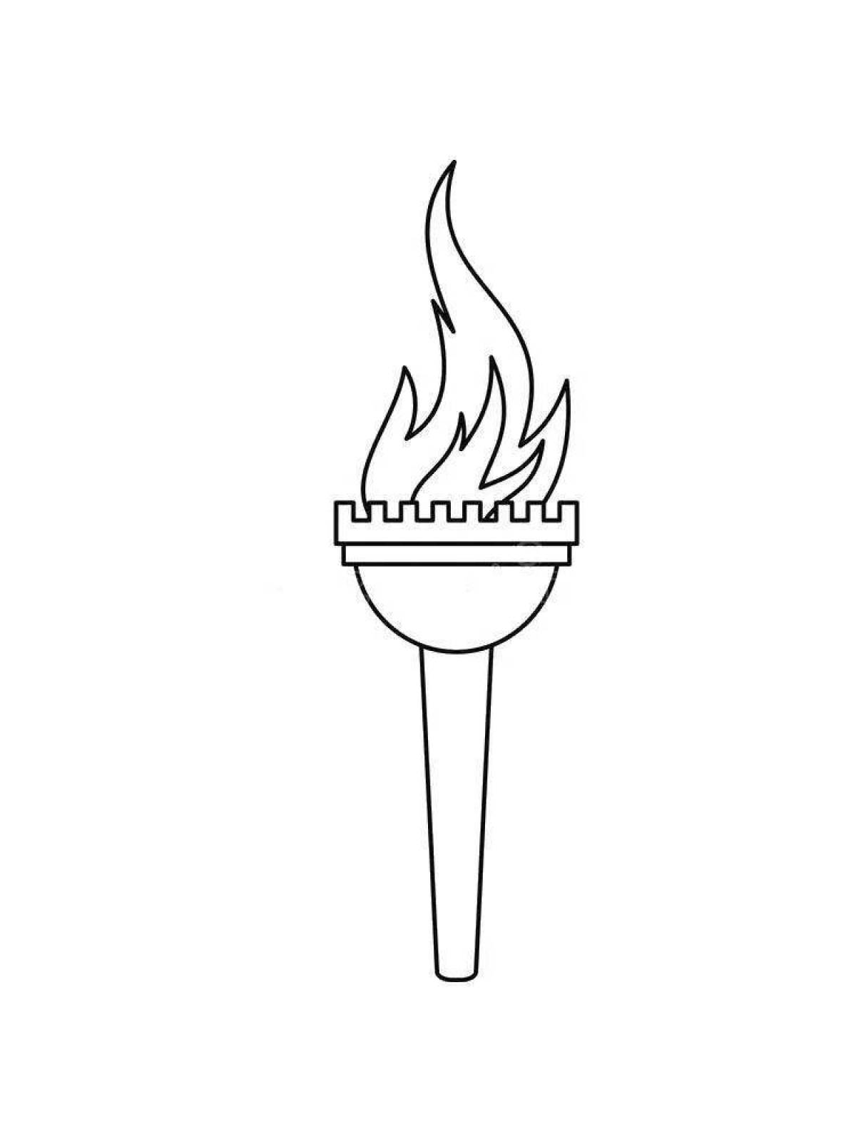 Gorgeous torch coloring page