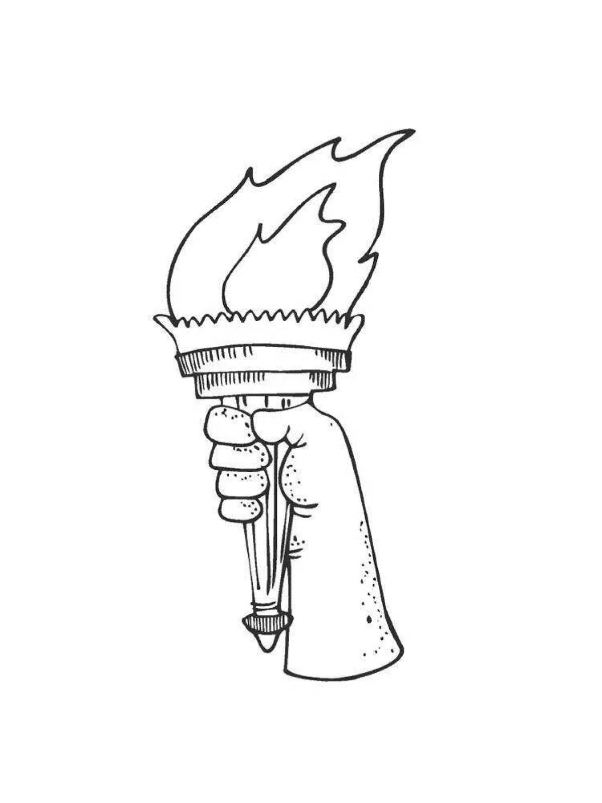 Great torch coloring page
