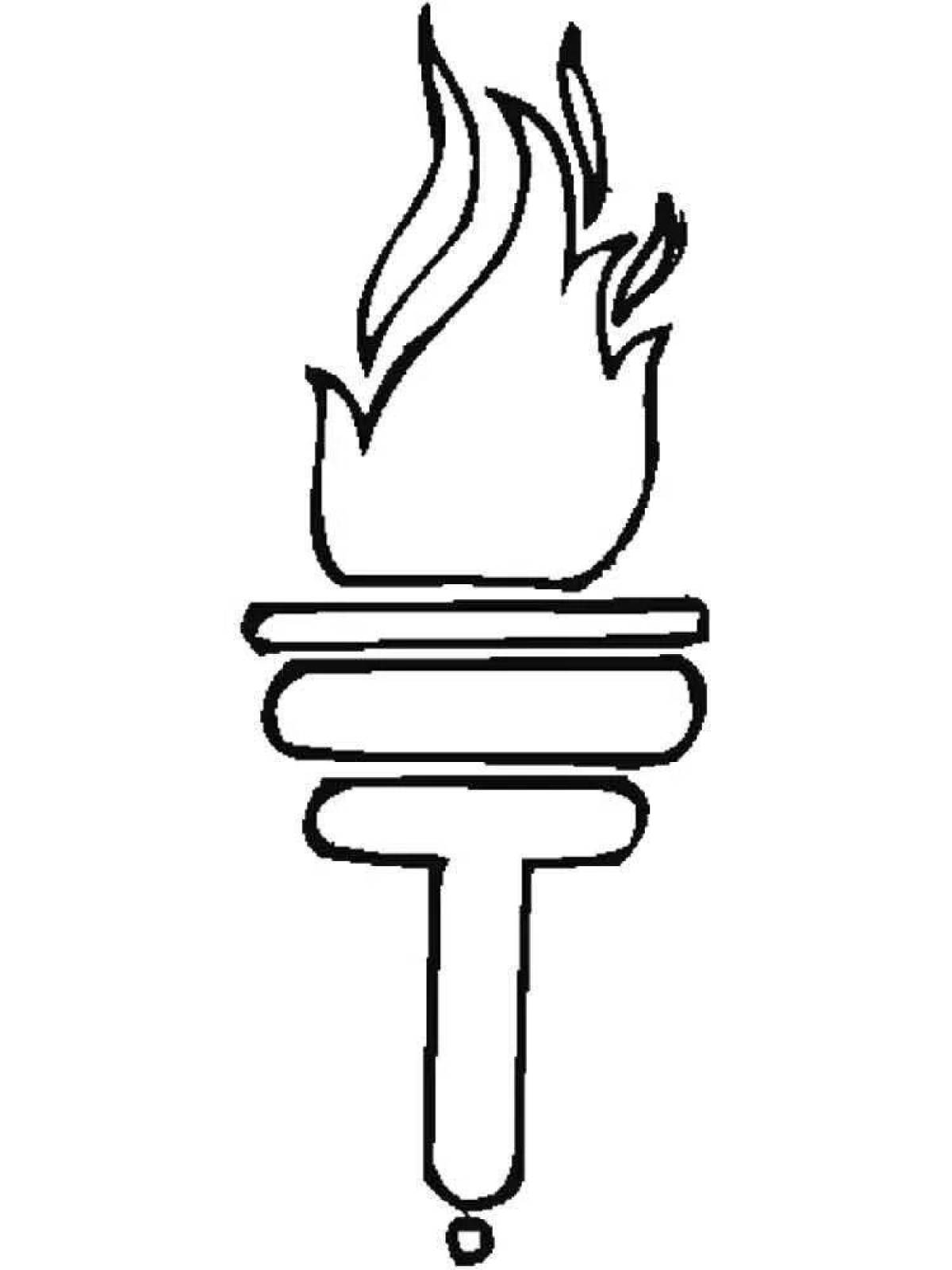 Royal torch coloring page
