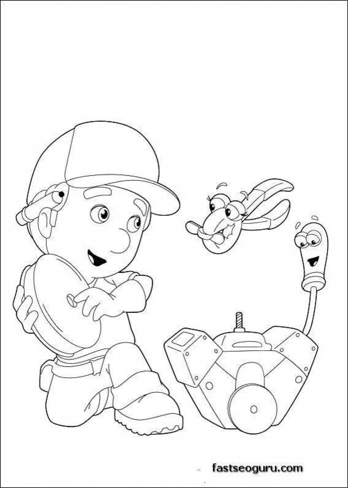Colorful cog coloring page