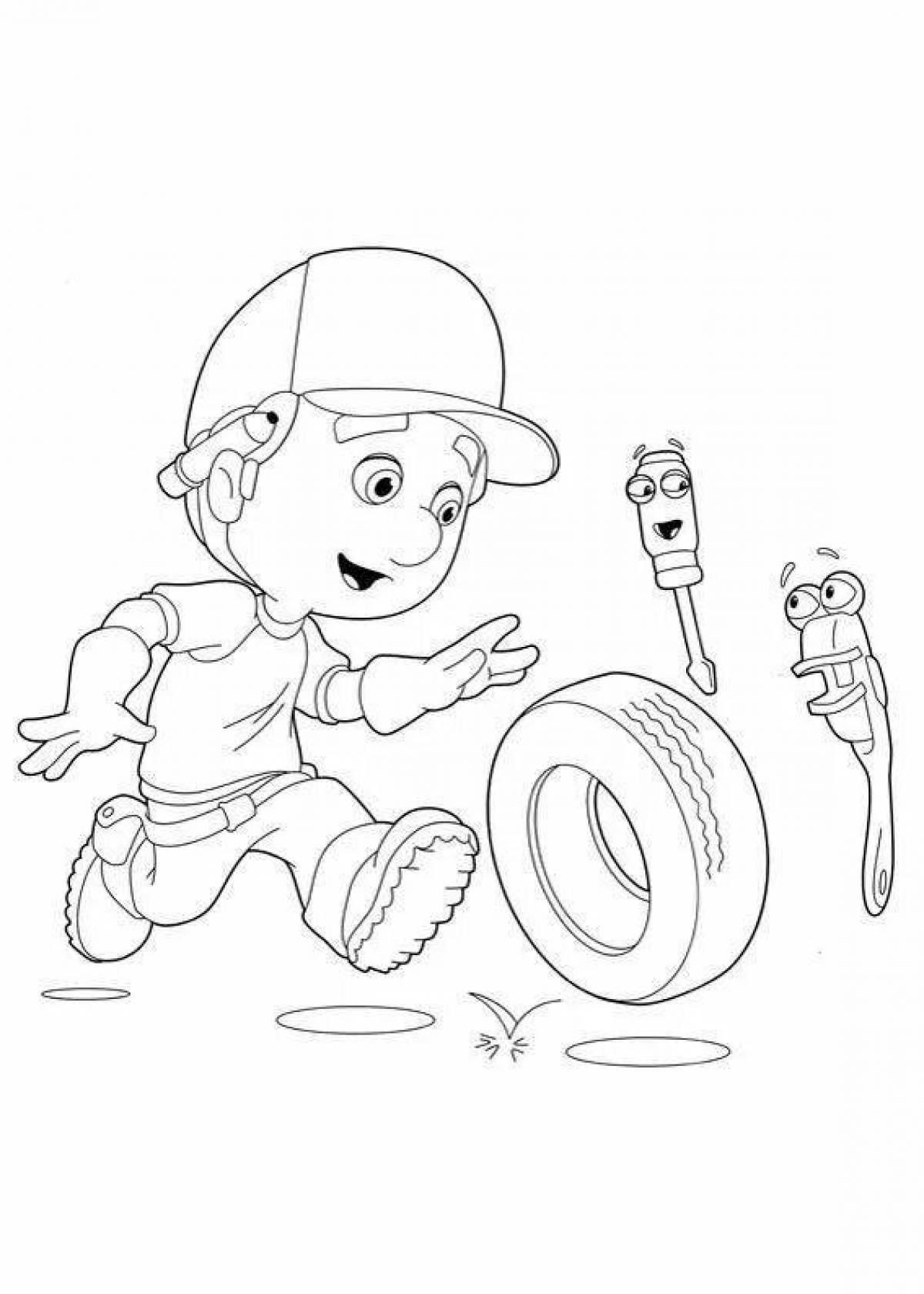 Intriguing cog coloring page