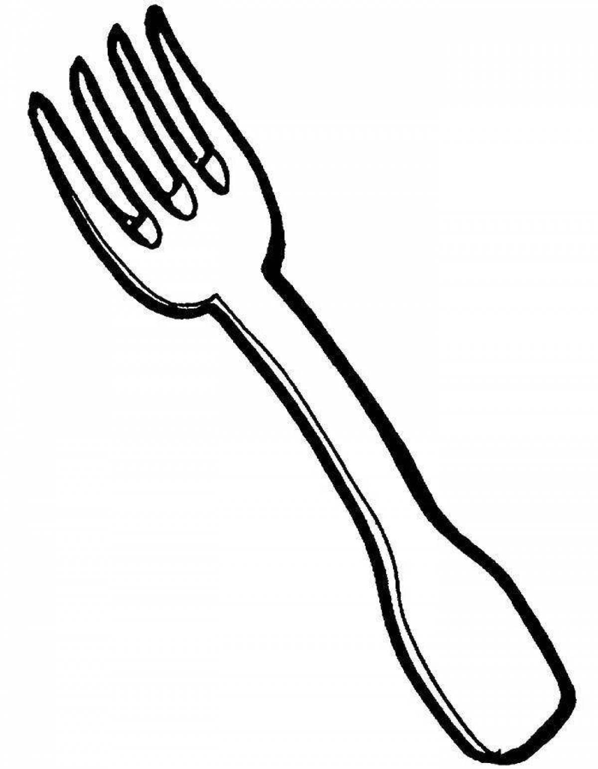 Charming fork for coloring