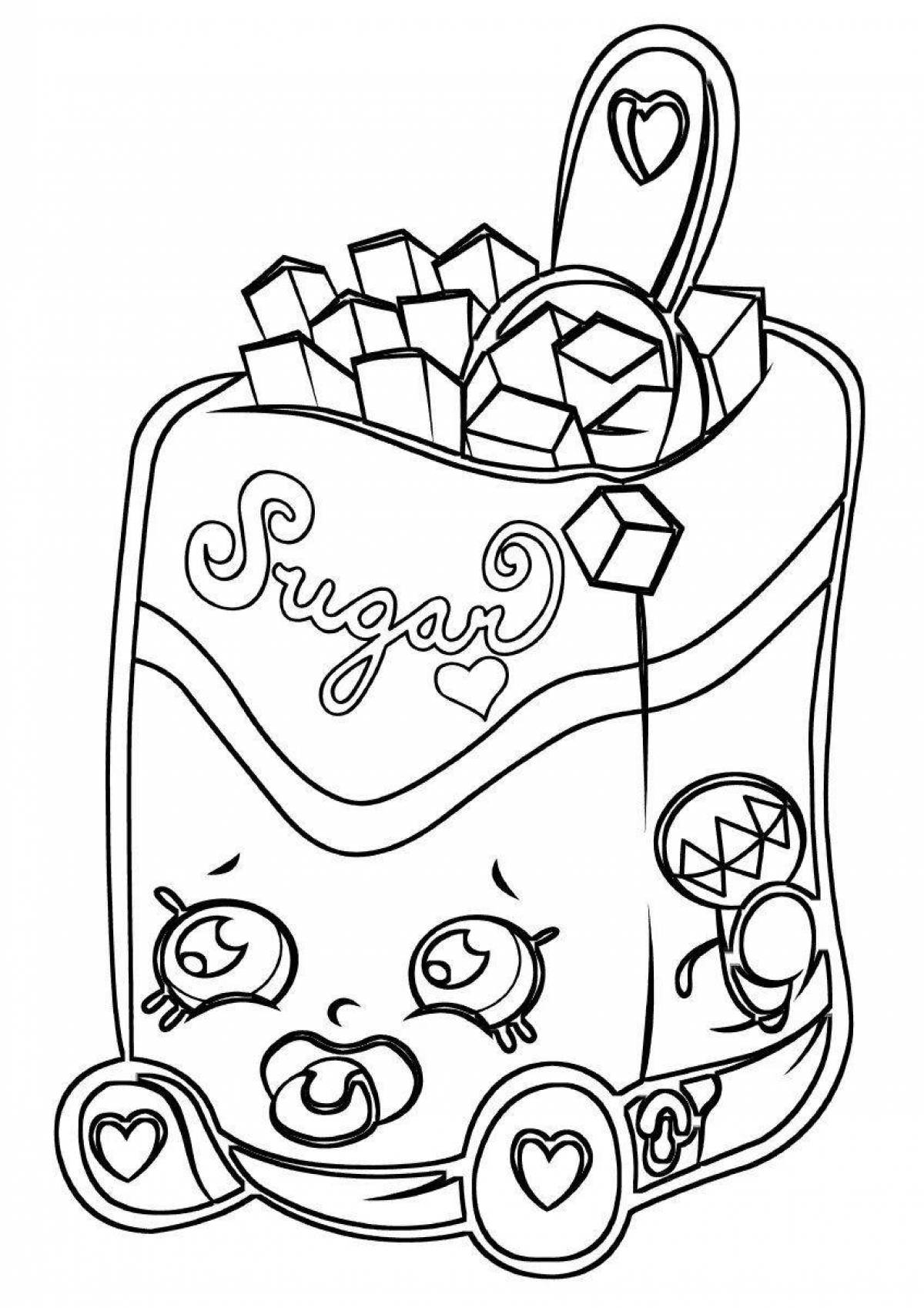 Cute sugar coloring page