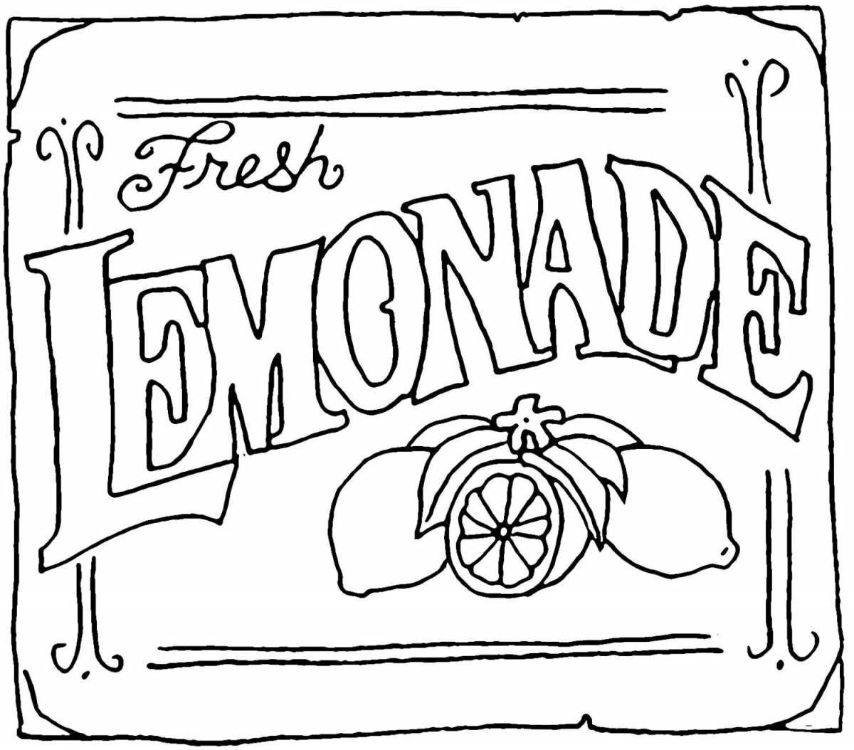 Crispy lemonade coloring page