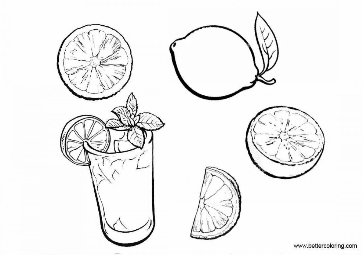 Coloring page refreshingly sweet lemonade