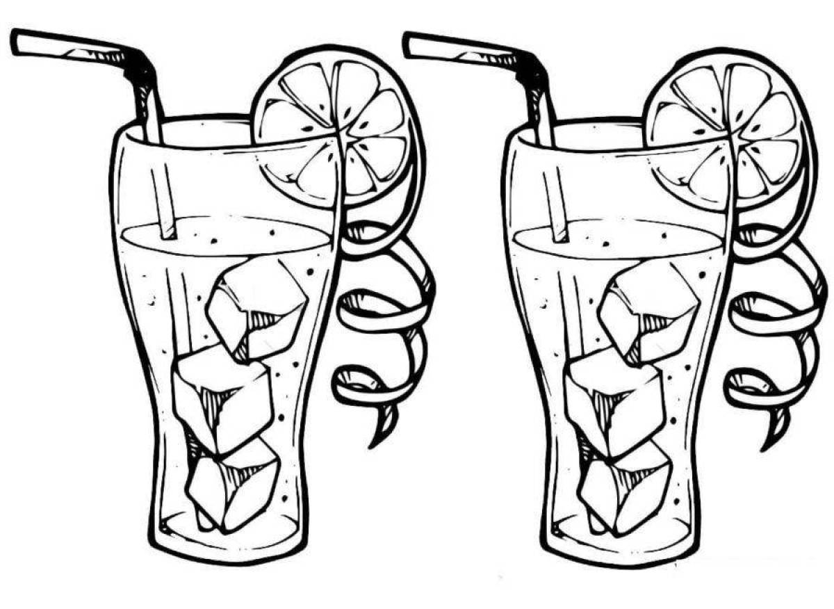 Refreshing fruit lemonade coloring page