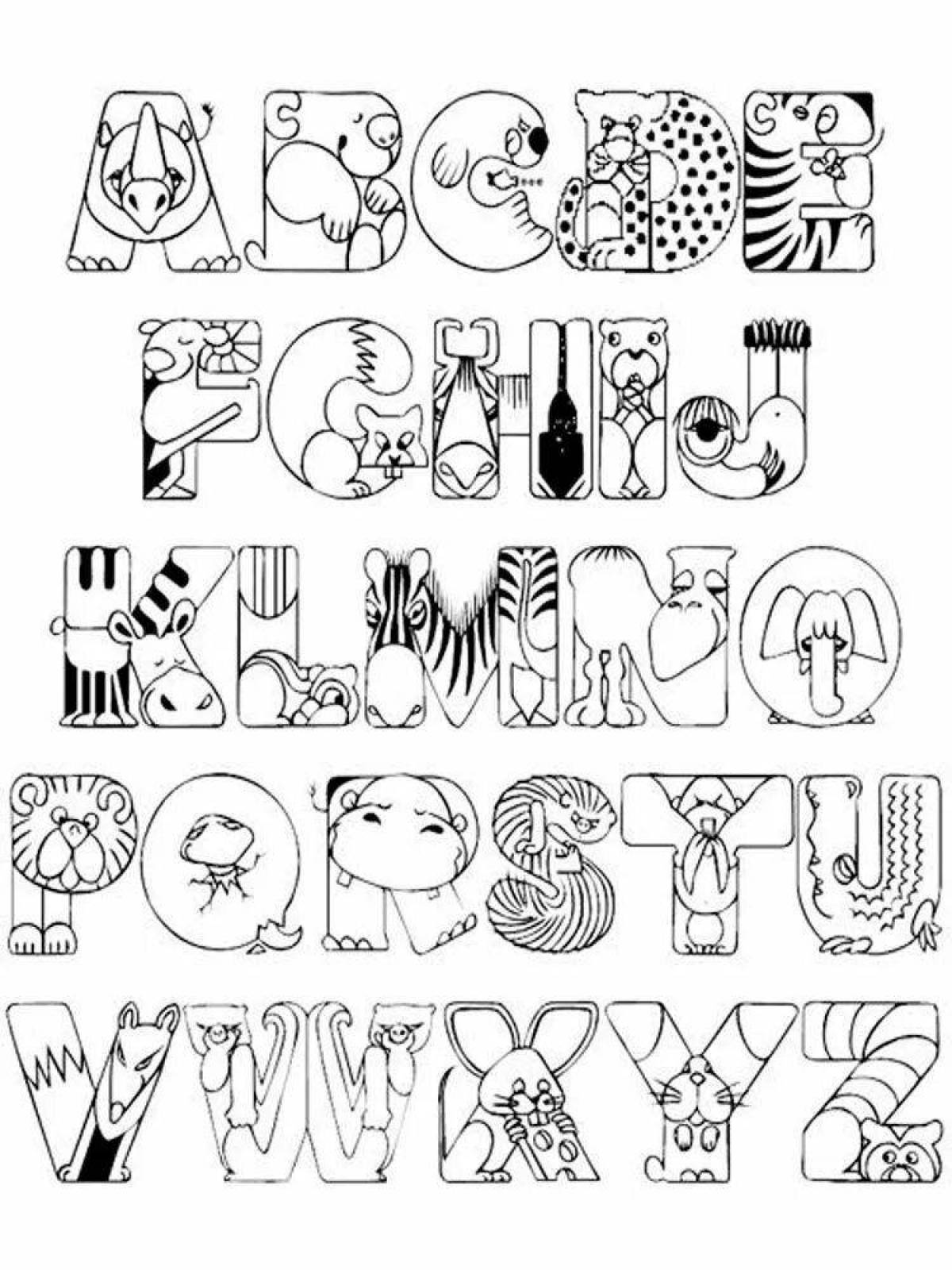Magic coloring alphabet
