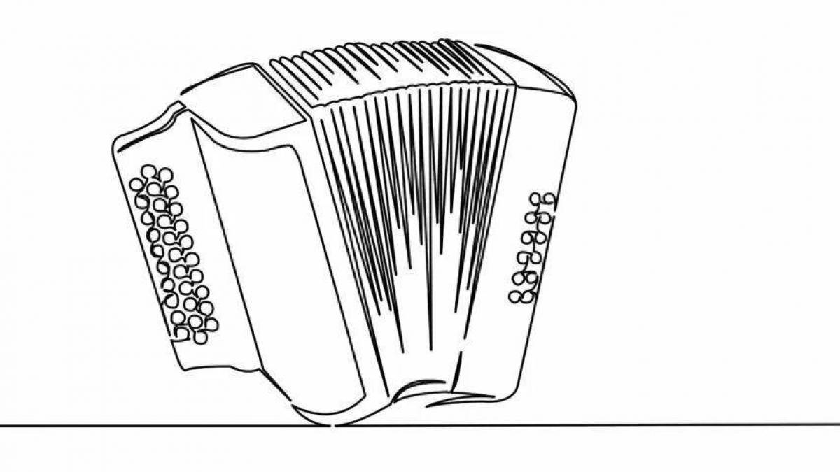 Animated accordion coloring page