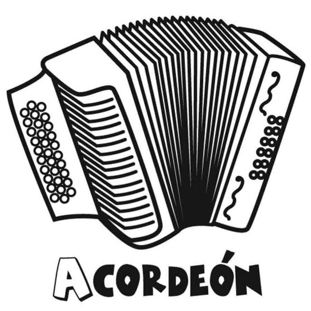 Coloring bright accordion