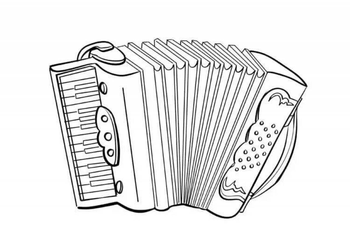Luxury accordion coloring page