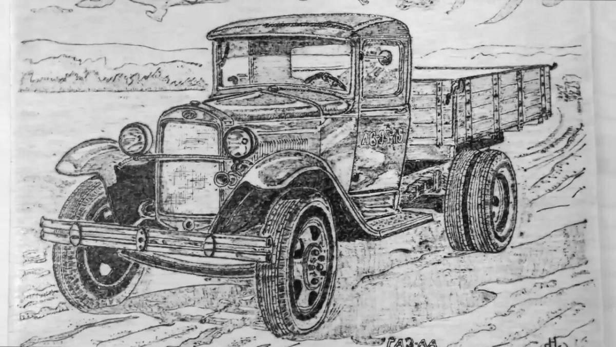 Bright truck coloring page