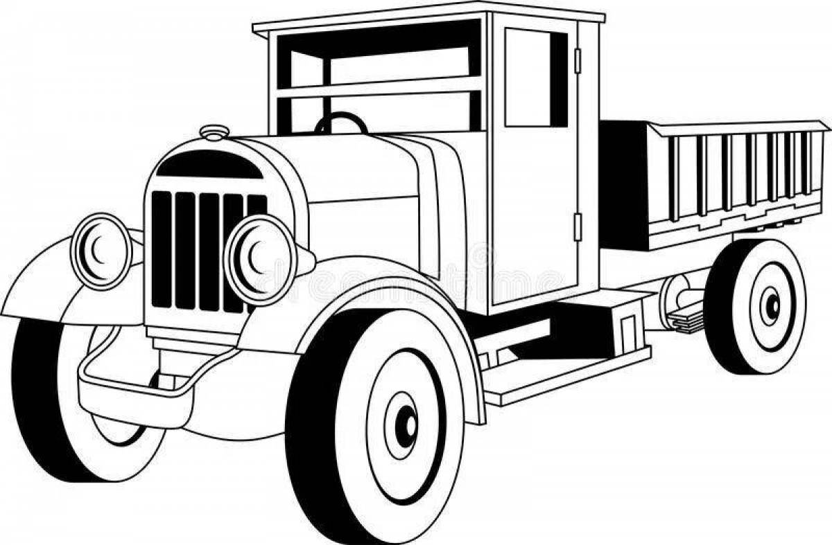 Charming truck coloring page