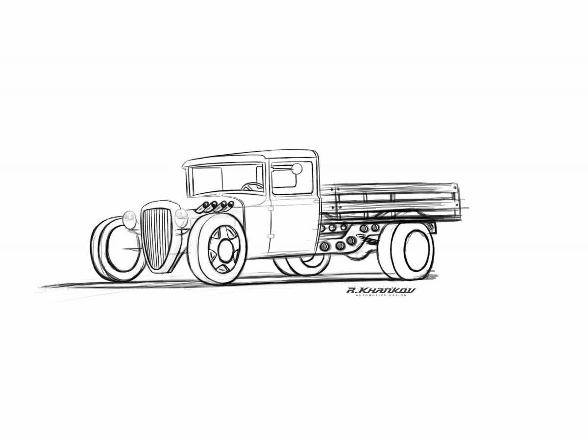 Mystic truck coloring page