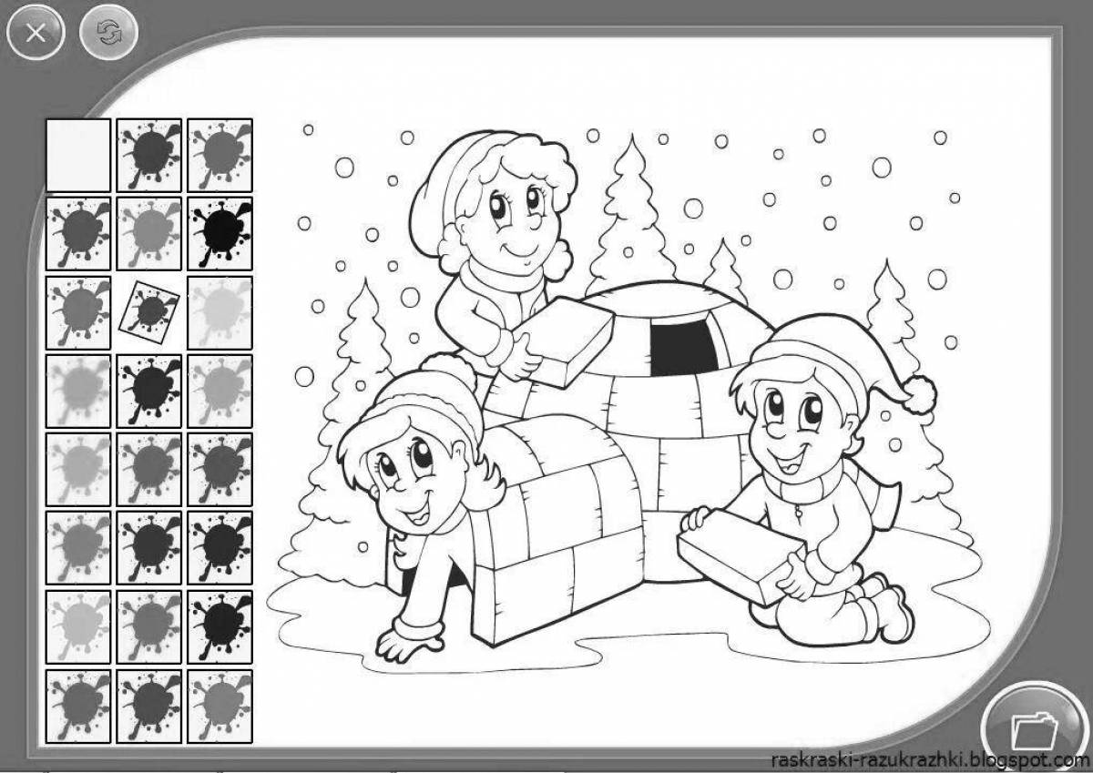 Color-crazy coloring page download game