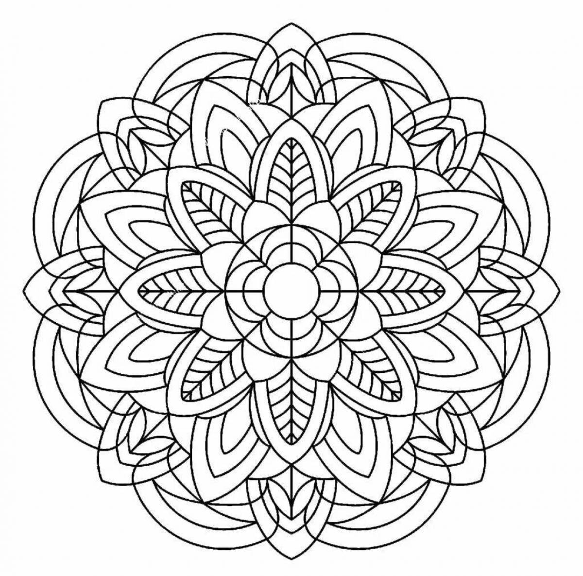 Bright coloring flower of life