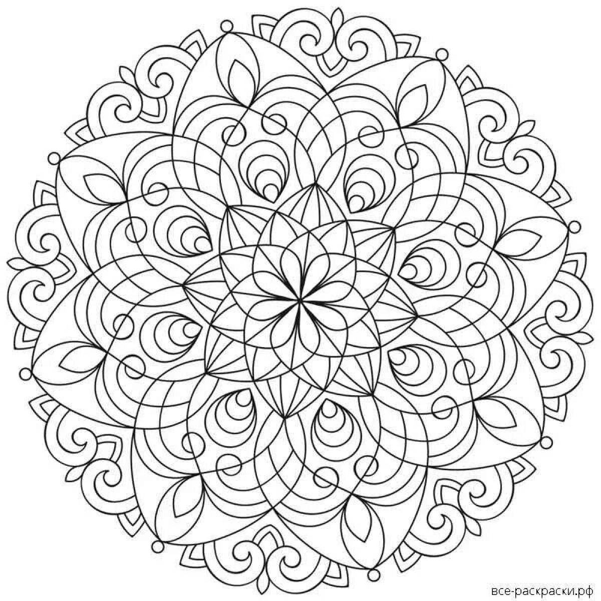 Delightful coloring flower of life