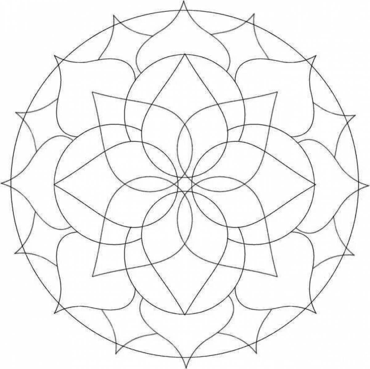 Exquisite coloring flower of life