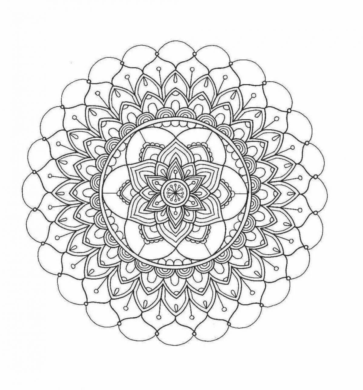 Раскраска Прекрасная раскраска цветок жизни