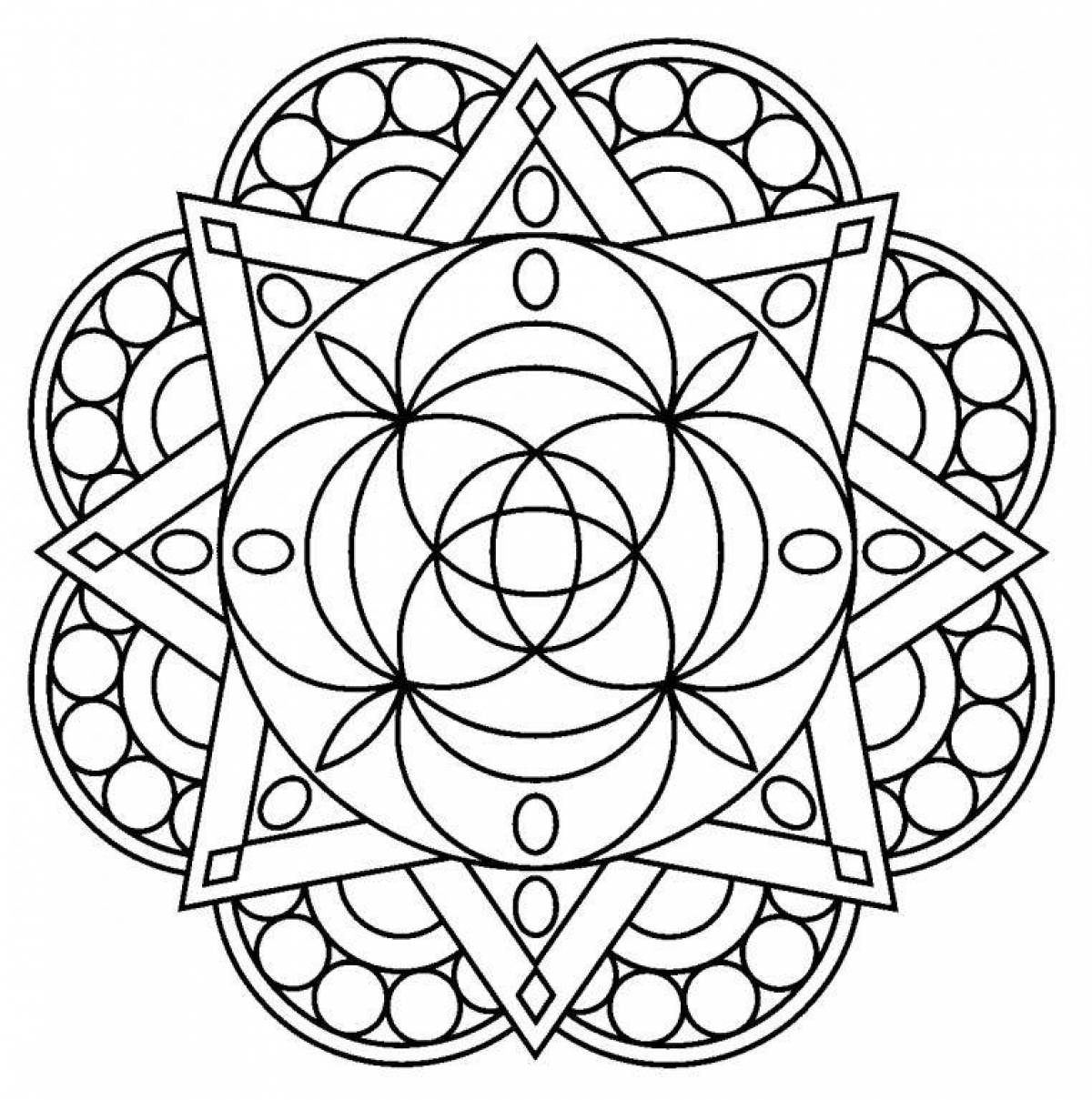 Serene coloring flower of life