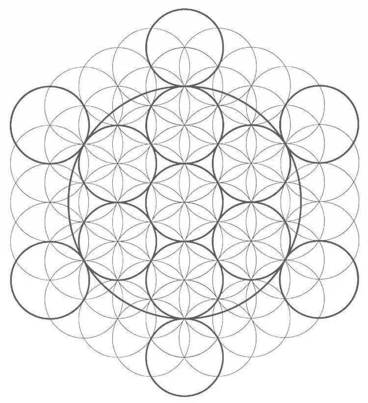 Great coloring flower of life