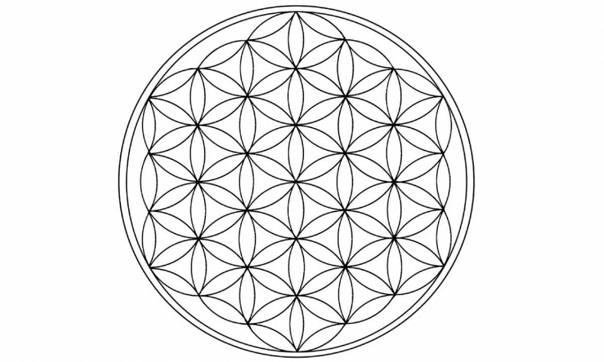 Grand coloring flower of life