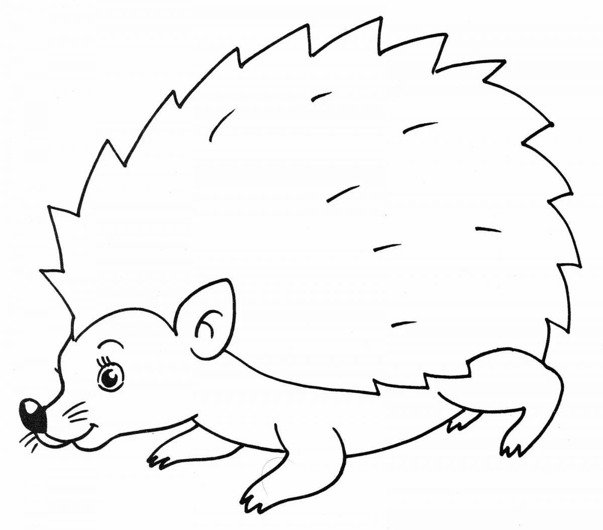 Coloring page adorable long-eared hedgehog
